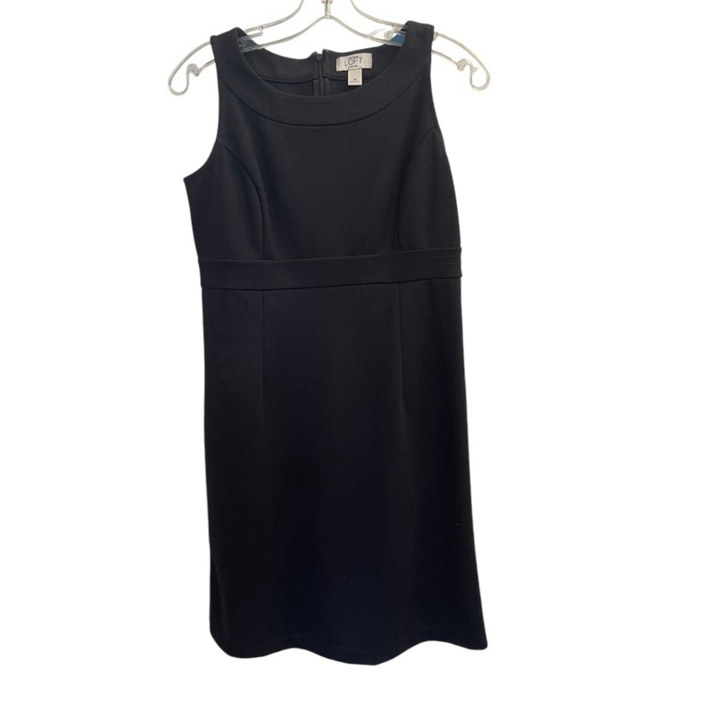 Petite Loft classic black dress sz 4P excellent used condition